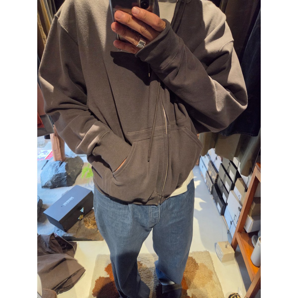y*i様 abelia edoward goucha ダッフルパーカー ABELIA EDWARD GOUCHA / CLASSIC ZIP HOODIE *CHAR