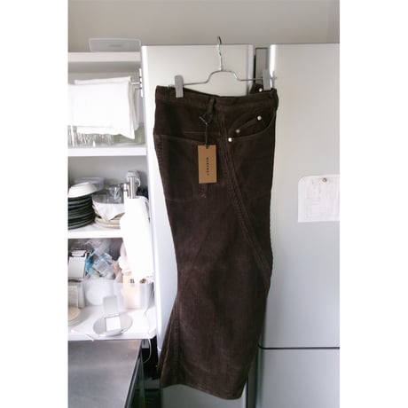 NVRFRGT /  3D TWISTED WIDE LEG 5P PANTS *BROWN
