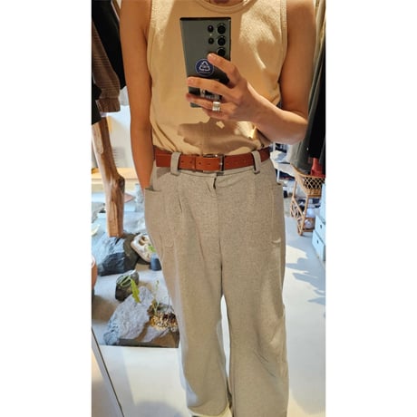 FUJI /  LEATHER BELT *BROWN