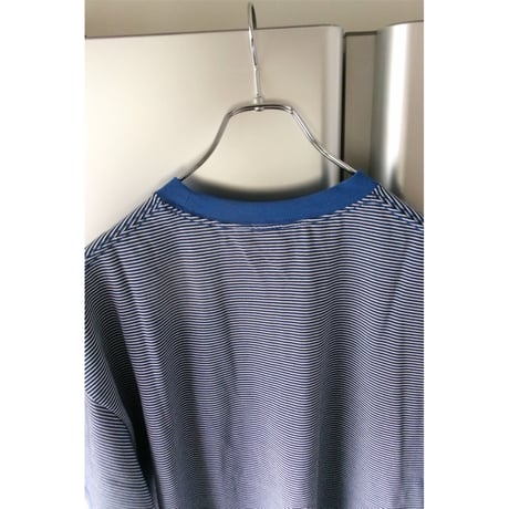 EVCON/ MERCERIZATION BORDER WIDE S/S TEE *BLUE