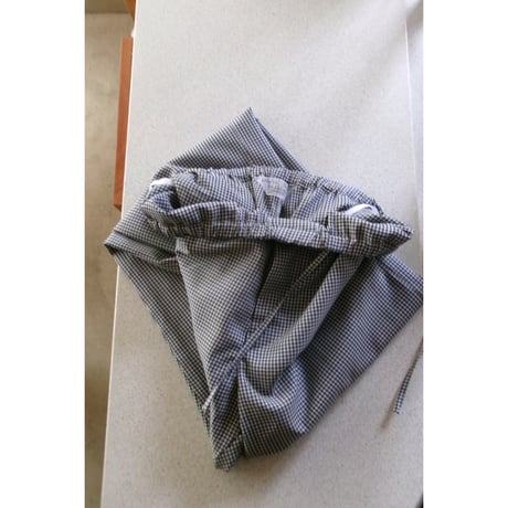 OLD FOLK HOUSE / WOOL LOUNGE PANTS *WHITE&NAVY(GINGHAM)