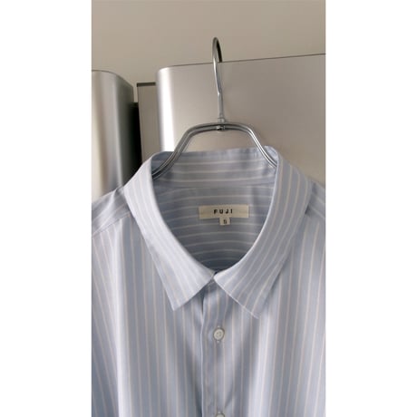 FUJI /　COTTON CUPRA STRIPE SHIRT *BLUE