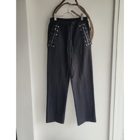 NVRFRGT / RECYCLED COTTON LOUNGE PANTS-BLACK