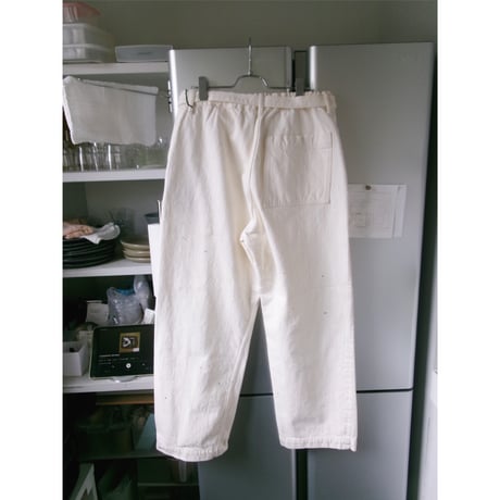 YOKO SAKAMOTO /  BELTED TROUSERS *FADE WHITE(USED FADE&PAINT)