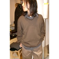 EVCON / V NECK SWEAT *BROWN