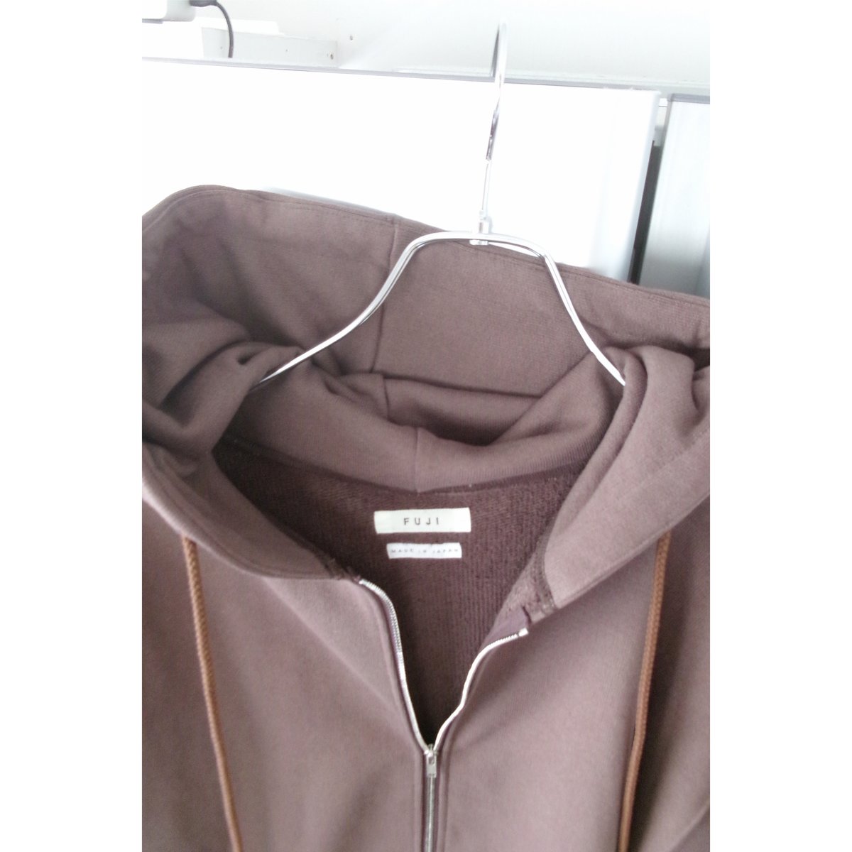 FUJI / COTTON ZIP UP HOODIE *BROWN | AVET