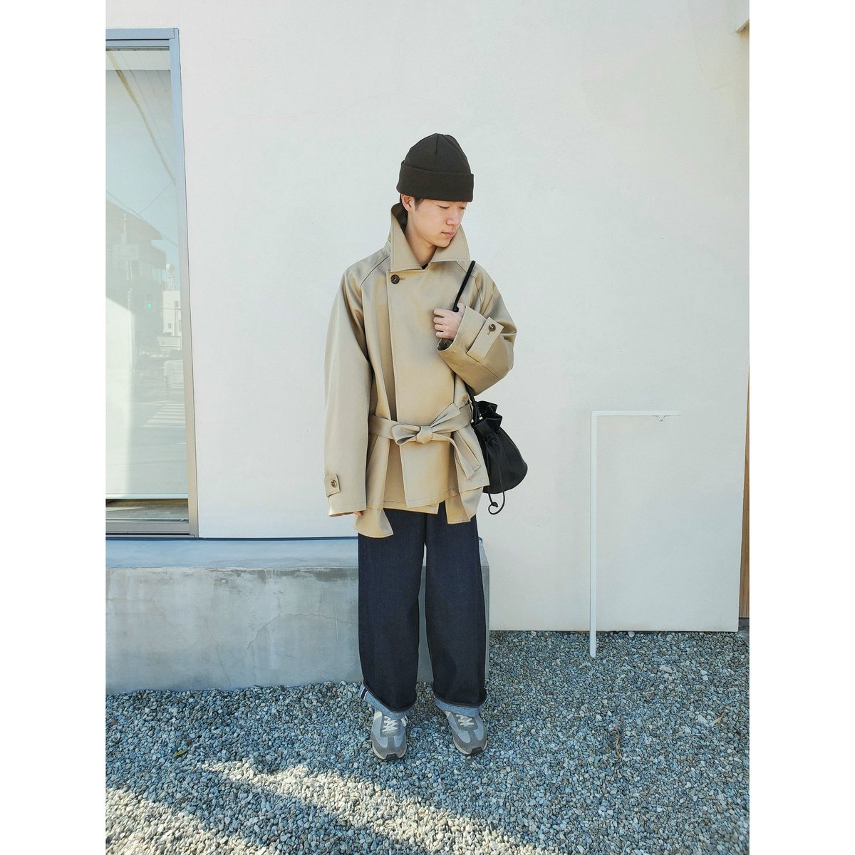 23ss Blanc ym SILK BLACK WATCH WRAP TRENCH CO...+apple-en.jp