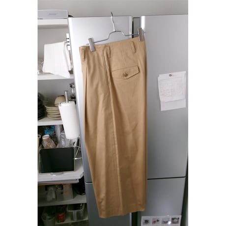 Rich I / Tuck Wide Trousers *BEIGE