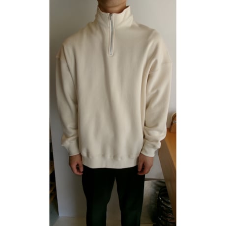 FUJI /  HALF ZIP SWEAT *OFF WHITE