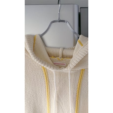 OLD FOLK HOUSE /Knit Baja Hoodie *IVORY