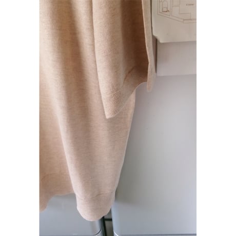 FUJI / SILK CASHMERE S/S SKIPPER POLO *BEIGE