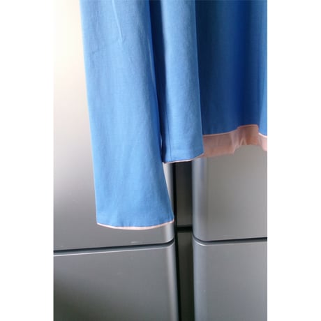 OLD FOLK HOUSE / Reversible Long-Sleeve *Blue & Baby Pink