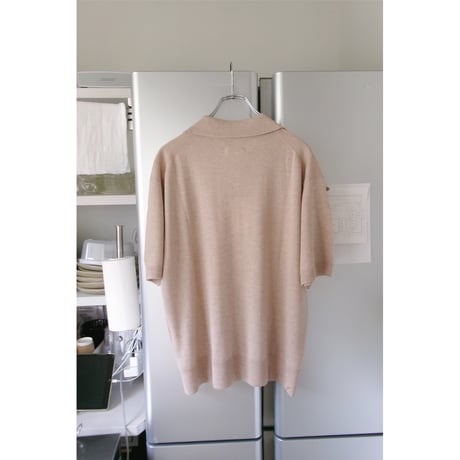 FUJI / SILK CASHMERE S/S SKIPPER POLO *BEIGE