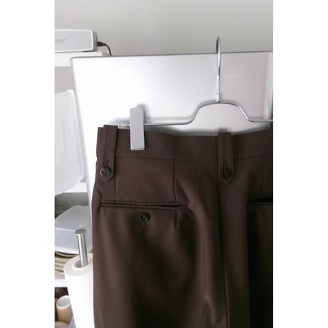 TOZAOU / Hollow Wide Trousers *Dark Brown