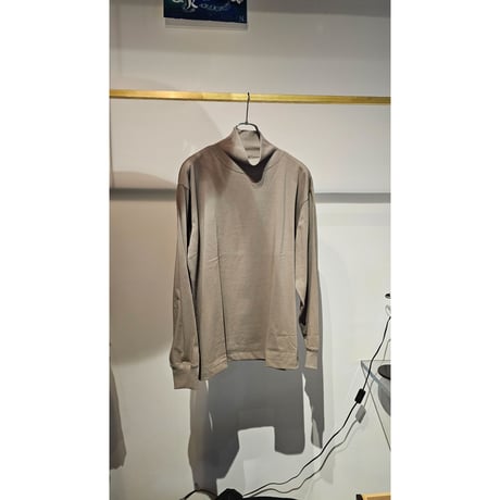 KIIT /  30//- COTTON BIO FINISH L/SLLEVE TURTLENECK CUT&SEWN *ASH GRAY