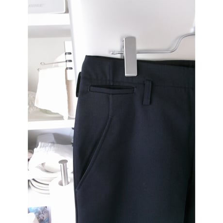 OLD FOLK HOUSE /  Wool Gabardine Trousers *Navy
