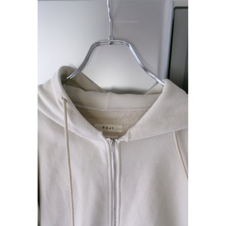 FUJI / COTTON ZIP UP HOODIE *IVORY