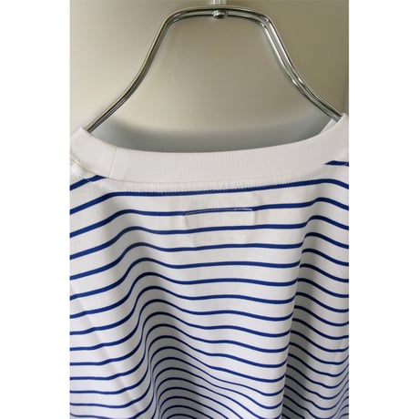FUJI / SUPIMA COTTON BORDER S/S T-SHIRT *WHITE