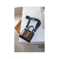 Rich I / P.RECTANGLE [LEATER HELMET BAG PLAY] *BLACK MULTI