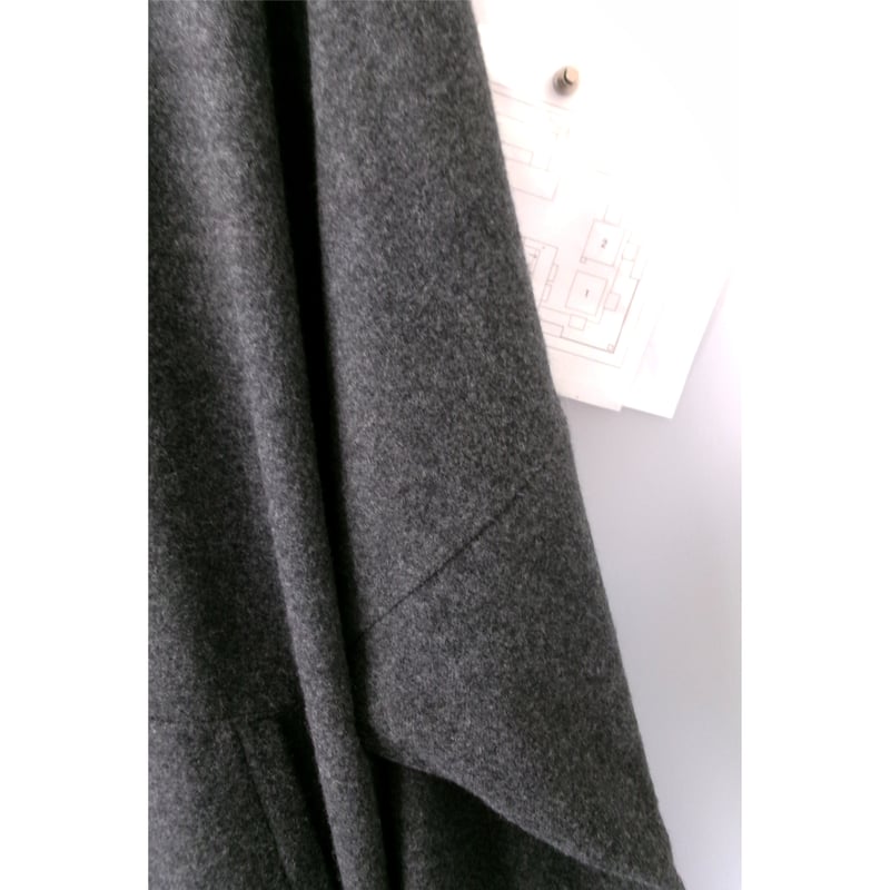 ジャケット・アウター blanc ym pile coat Blanc YM / CASHMERE ZIP JACKET *CHARCOAL GRAY |