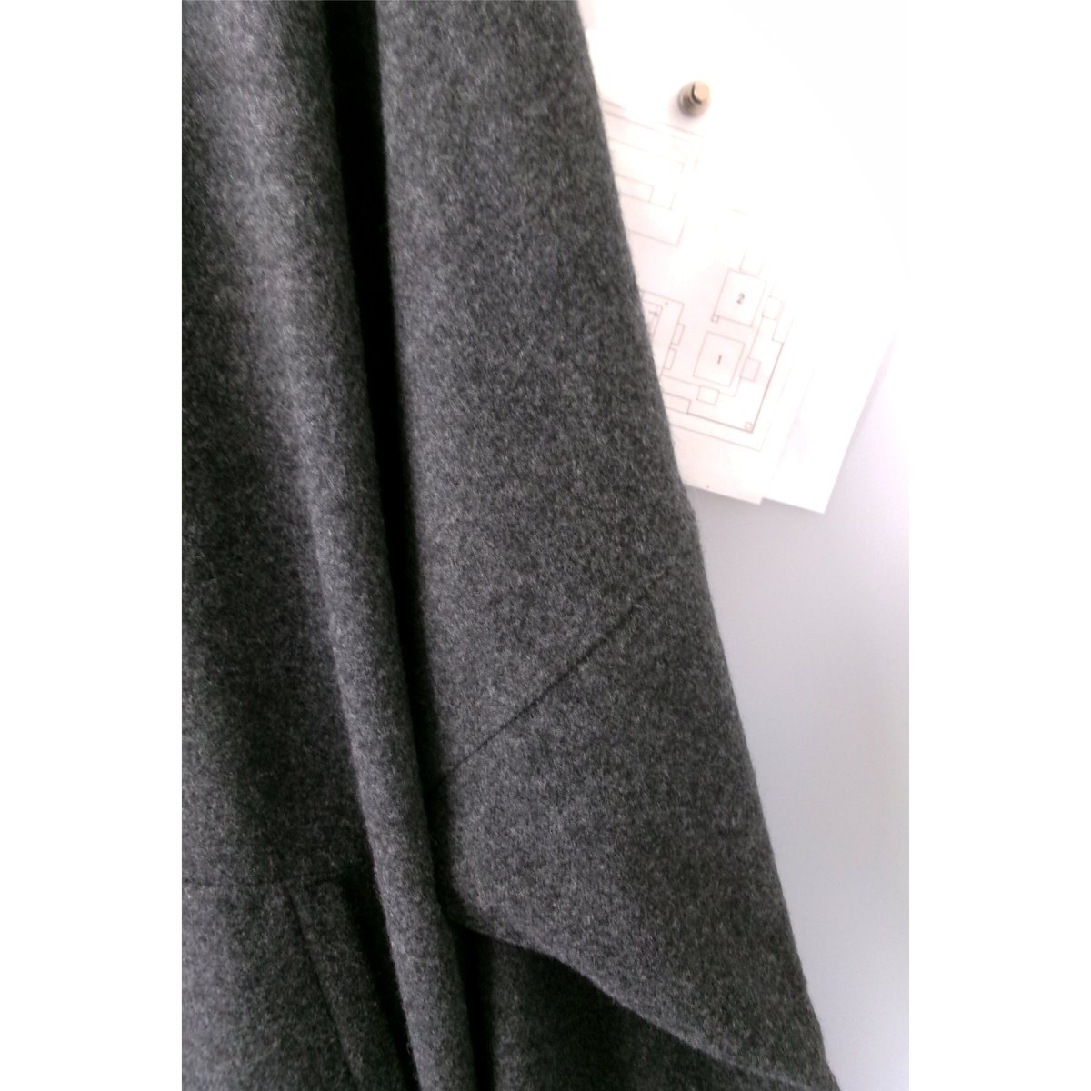 Blanc YM / CASHMERE ZIP JACKET *CHARCOAL GRAY |