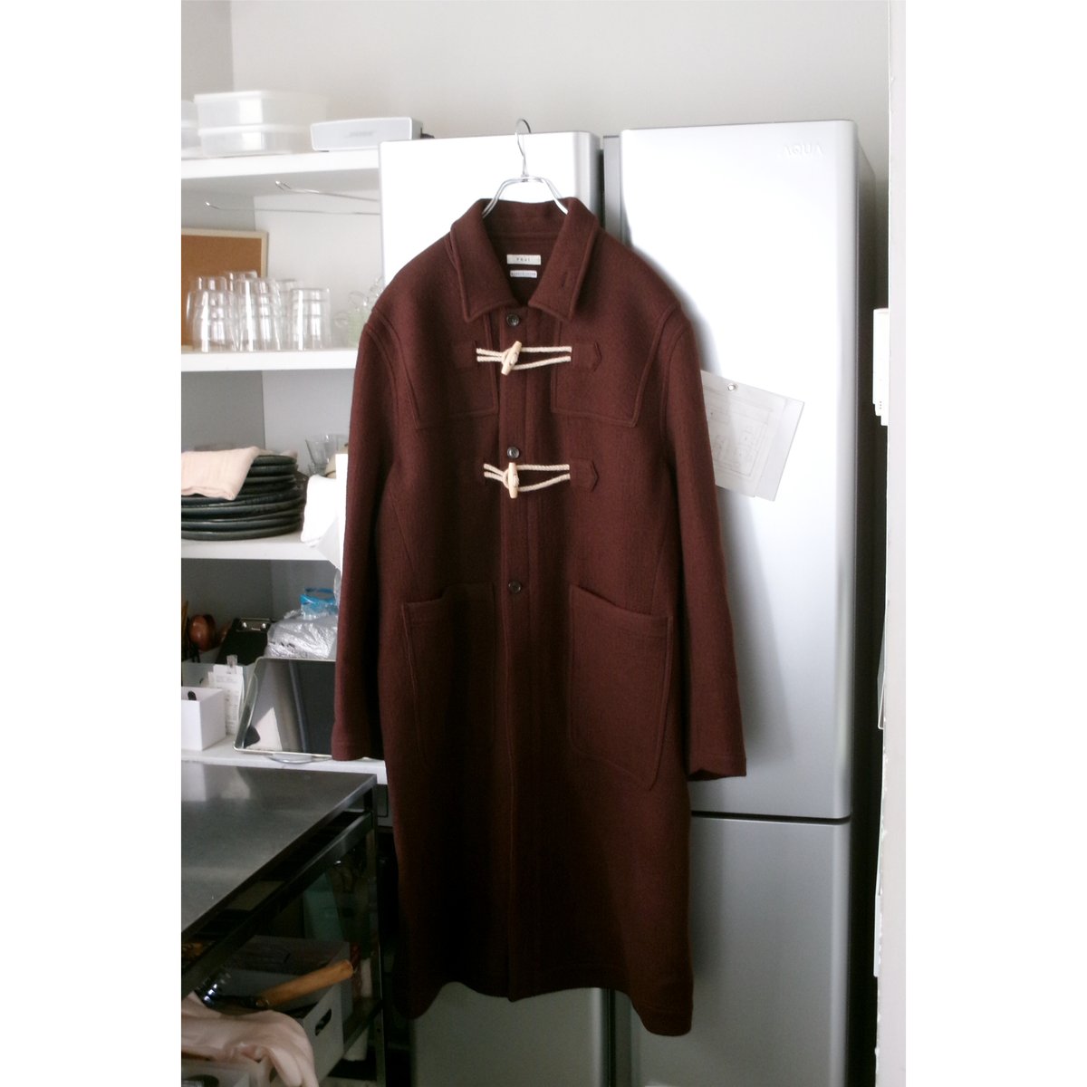 FUJI / MELTON WOOL DUFFEL COAT *BROWN | AVET