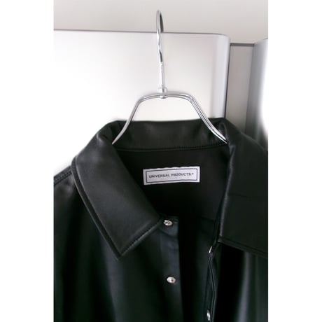 UNIVERSAL PRODUCTS / LEATHER SHIRTS JACKET *BLACK