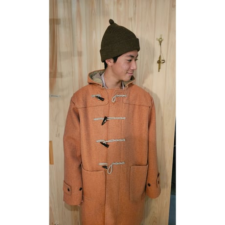 INTERIM / HYPER BIG CASHMERE HEAVY ROYAL NAVY DUFFEL COAT *ORANGE