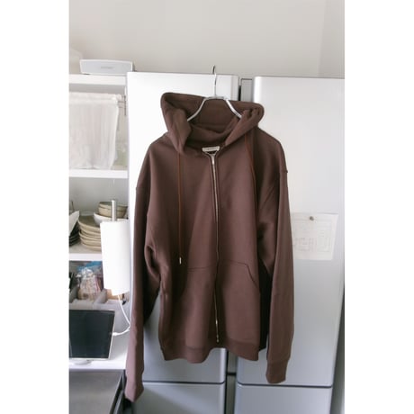 FUJI / COTTON ZIP UP HOODIE *BROWN