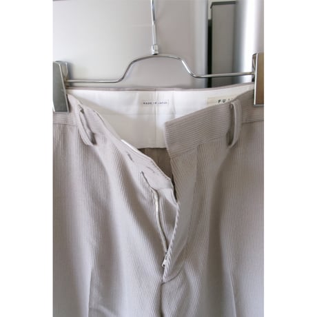 FUJI / WOOL CASHMERE CORDUROY SLACKS *GRAY