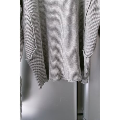 NVRFRGT / WAFFLE THERMAL LONG SLEEVE T-SHIRT *HEATHER GRAY