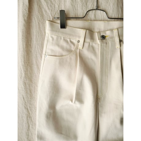 TOZAOU / Denim Painter Pants *cream (yellow)