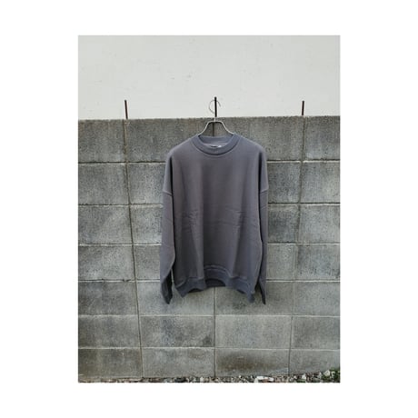 Blanc YM / Cotton Wide Sweat Shirt - Light Gray