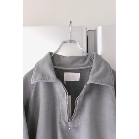Rich I / HALF ZIP COLLAR SWEAT *BLACK