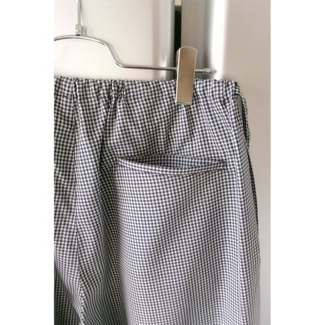 OLD FOLK HOUSE / Wool Lounge Pants *White &Navy (Gingham)