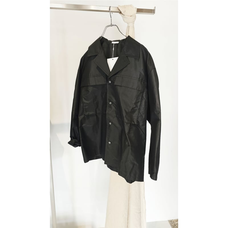 Blanc YMブランymSilk Shantung Short Coat Blanc YM / Silk Shantung utility JKT *BLACK | A