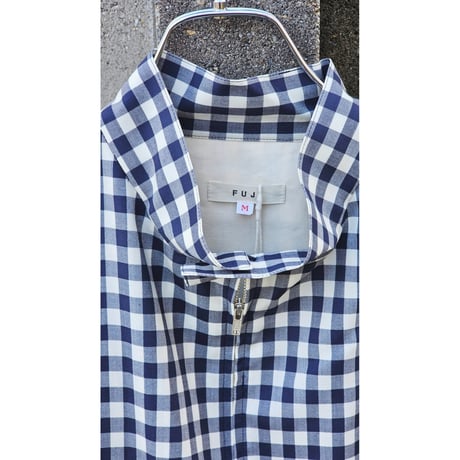 FUJI /  WOOL STAND COLLAR BLOUSON *BLUE
