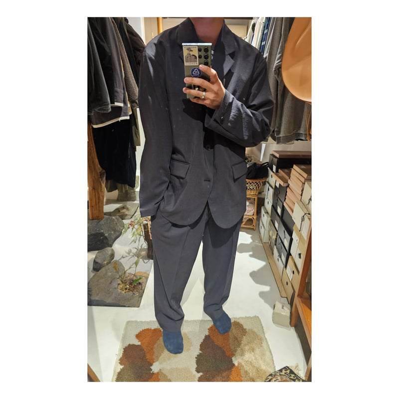 YOKO SAKAMOTO / DOUBLE PLEATED TROUSERS *CHARCO