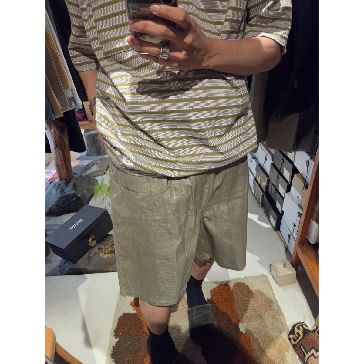 ABELIA EDWARD GOUCHA / SHIFTED SHORTS *KHAKI |