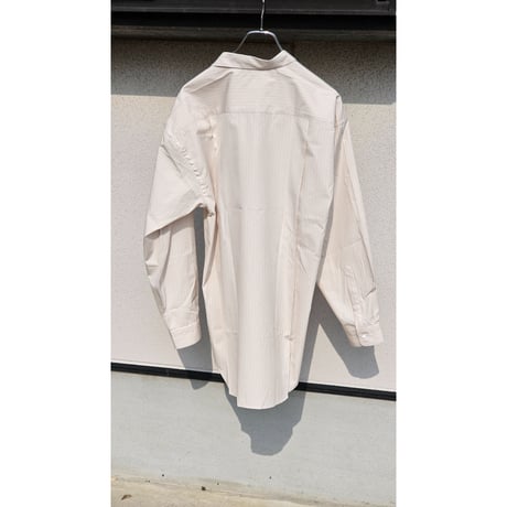 FUJI /  CLASSIC COLLAR SHRITS *ORANGE PIN STRIPE
