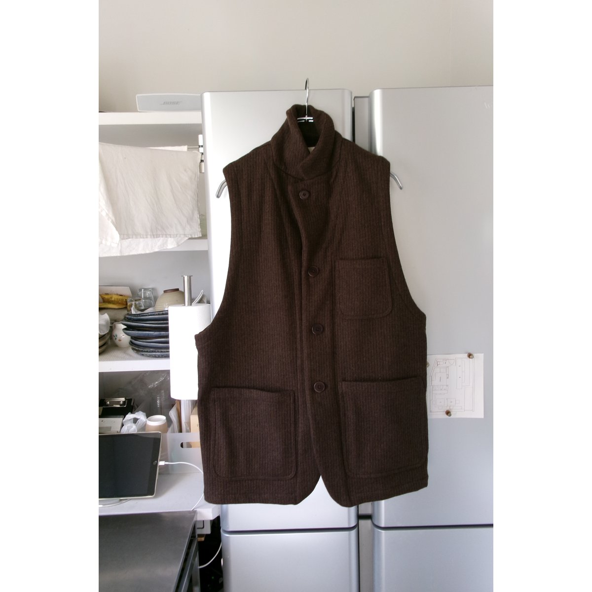 【新品】YOKO SAKAMOTO Beach Cloth Vest ○YOKO SAKAMOTO / BEACH CLOTH VEST *BROWN | AVET