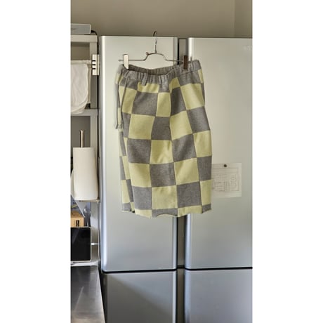 TOZAOU / Tile Panel Monpe Shorts *Gray × Yellowinig