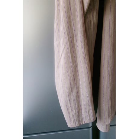 OLD FOLK HOUSE / Lounge Shirt *Brown & Purple (Lamé)