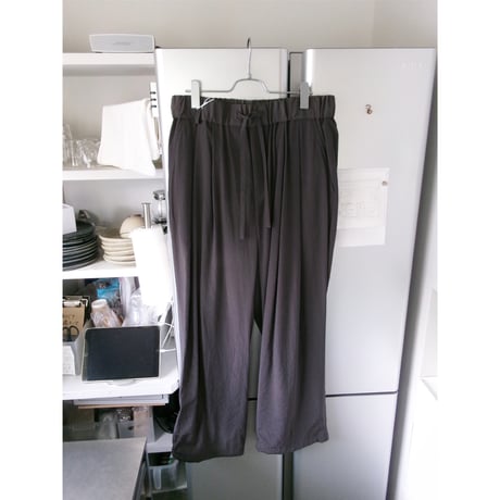 Blanc YM / Salt Shrink Cupro Browsing Pants *BROWN