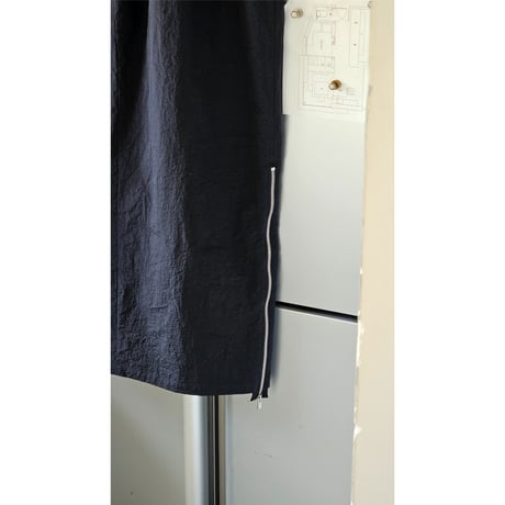 Blanc YM / Crispy Nylon Zip Up Pants *BLack