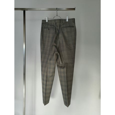 INTERIM / FANCY PRINCE OF WALES 2-TUCK WIDE TAPERED SLACKS