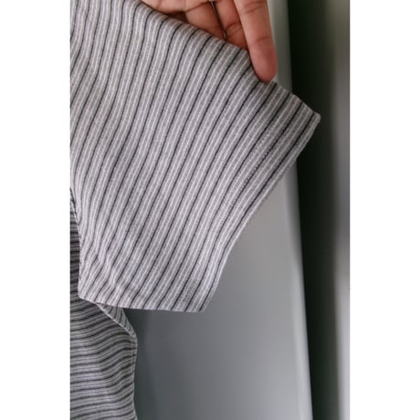 EVCON/ BORDER WIDE S/S T-SHIRT *GRAY