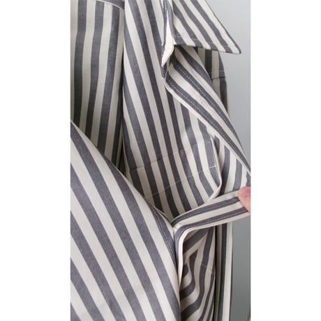 ABELIA EDWARD GOUCHA / FOME SHIRTS resort stripe *NAVY
