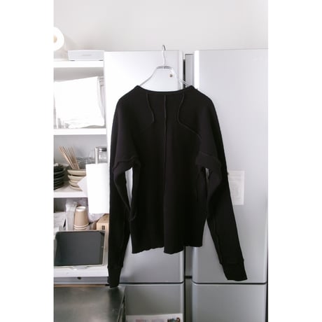 NVRFRGT / WAFFLE THERMAL LONG SLEEVE T-SHIRT *BLACK