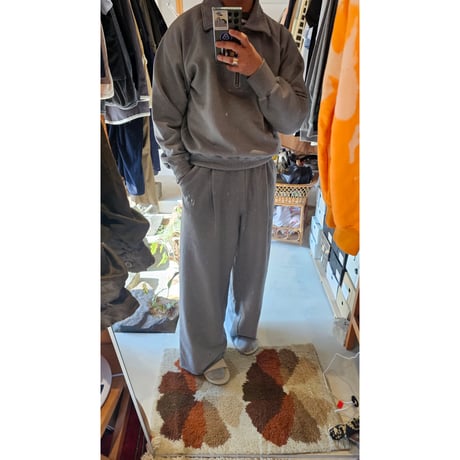 Rich I / HALF ZIP COLLAR SWEAT *BLACK